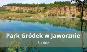 Lazurowe jezioro turkusowe w Parku Gródek w Jaworznie, nazywane "polskimi Malediwami", zachwyca kaskadami i kamieniołomem.